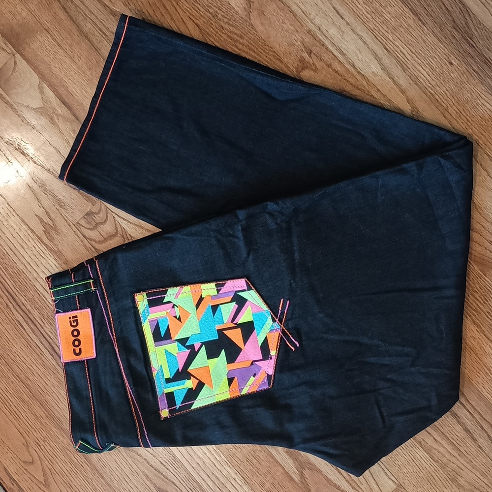 Coogi Denim Jeans Embroidered Pockets
